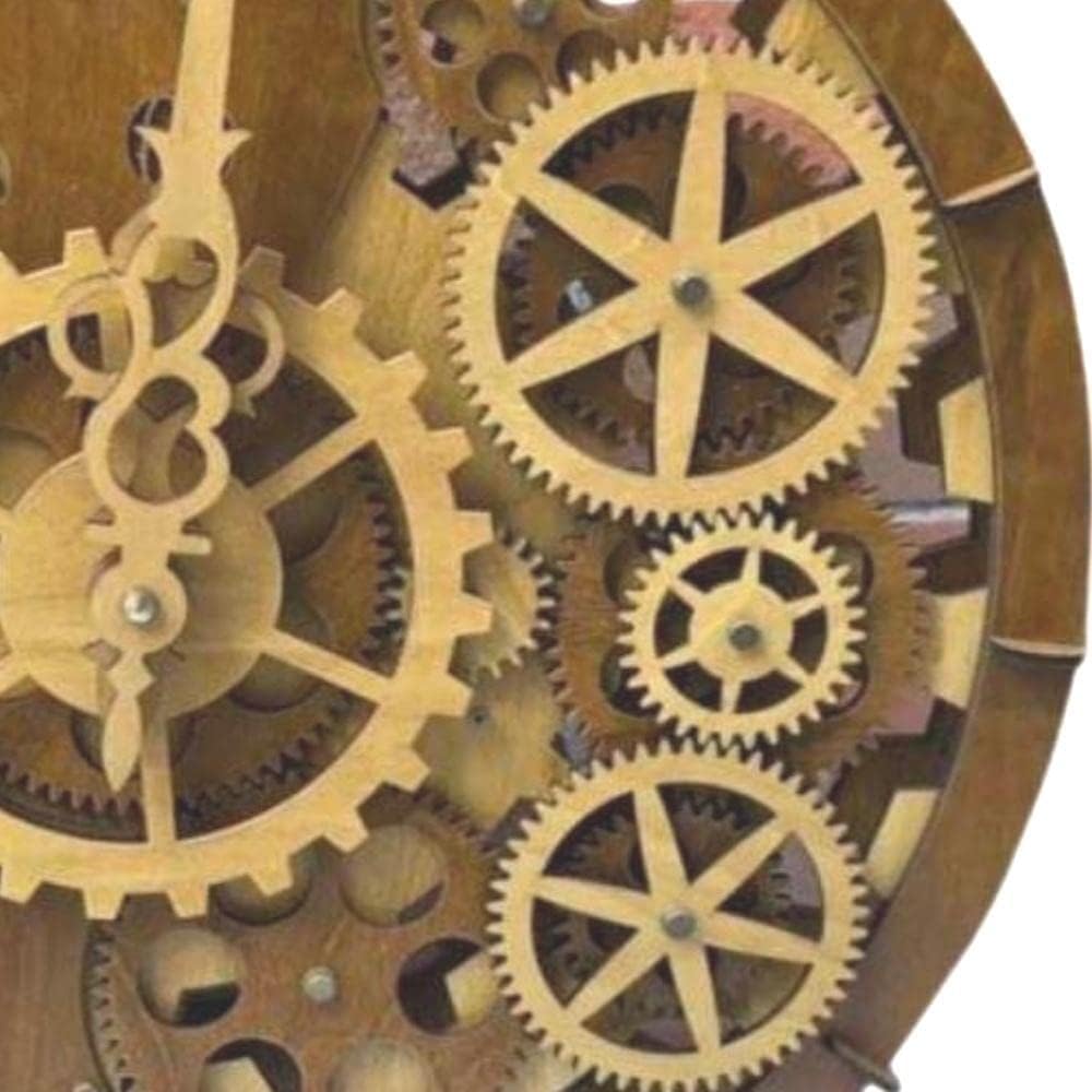 15 Inch Industrial Wall Clock with Moving Gears Q242127