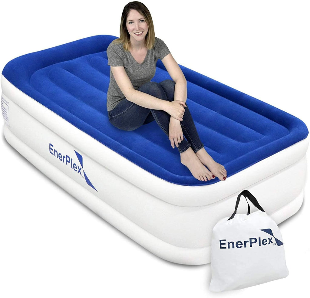 Luxury 15 Inflatable Twin Air Mattress with Built-in Dual Pump L1749