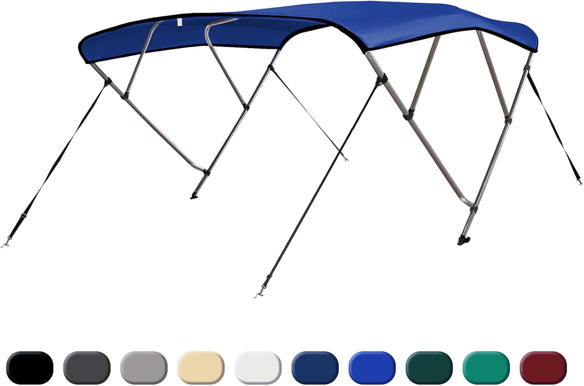 Green 4 Bow Bimini Top Cover with Aluminum Frame A3806