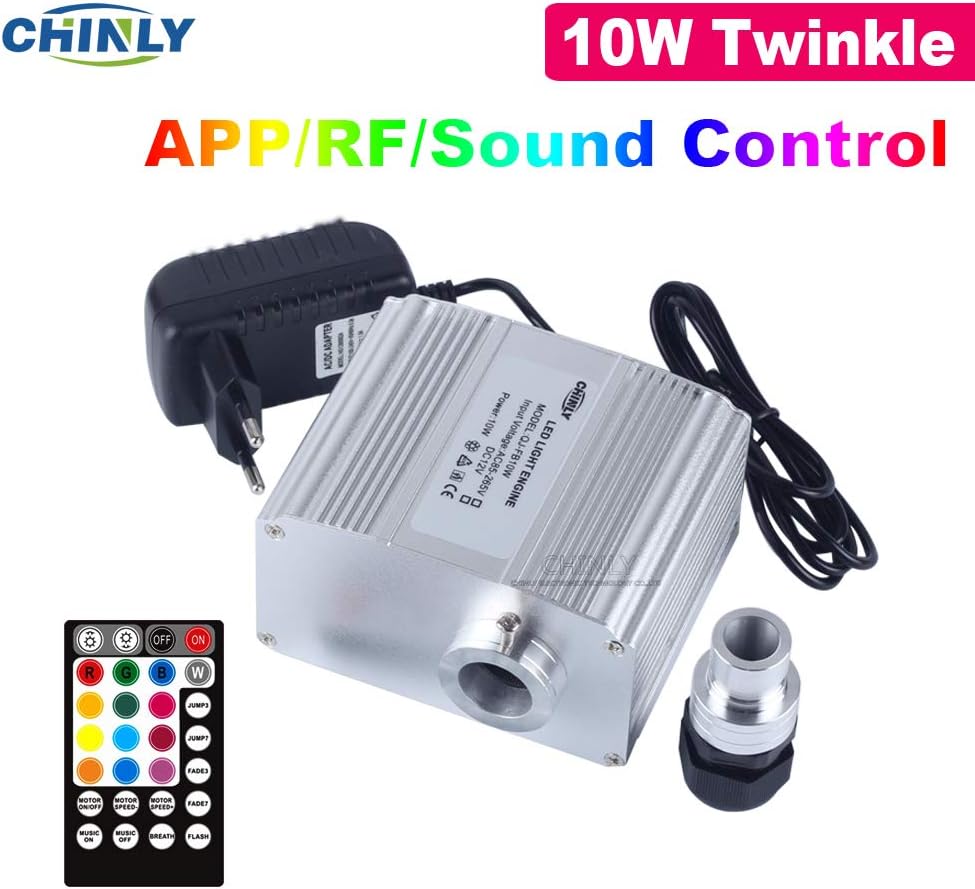 Bluetooth Fiber Optic Light Engine with Remote Control Pack of 2 W924342