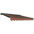 Brown Half Cassette Motorized Retractable Awning 20x10 F687633
