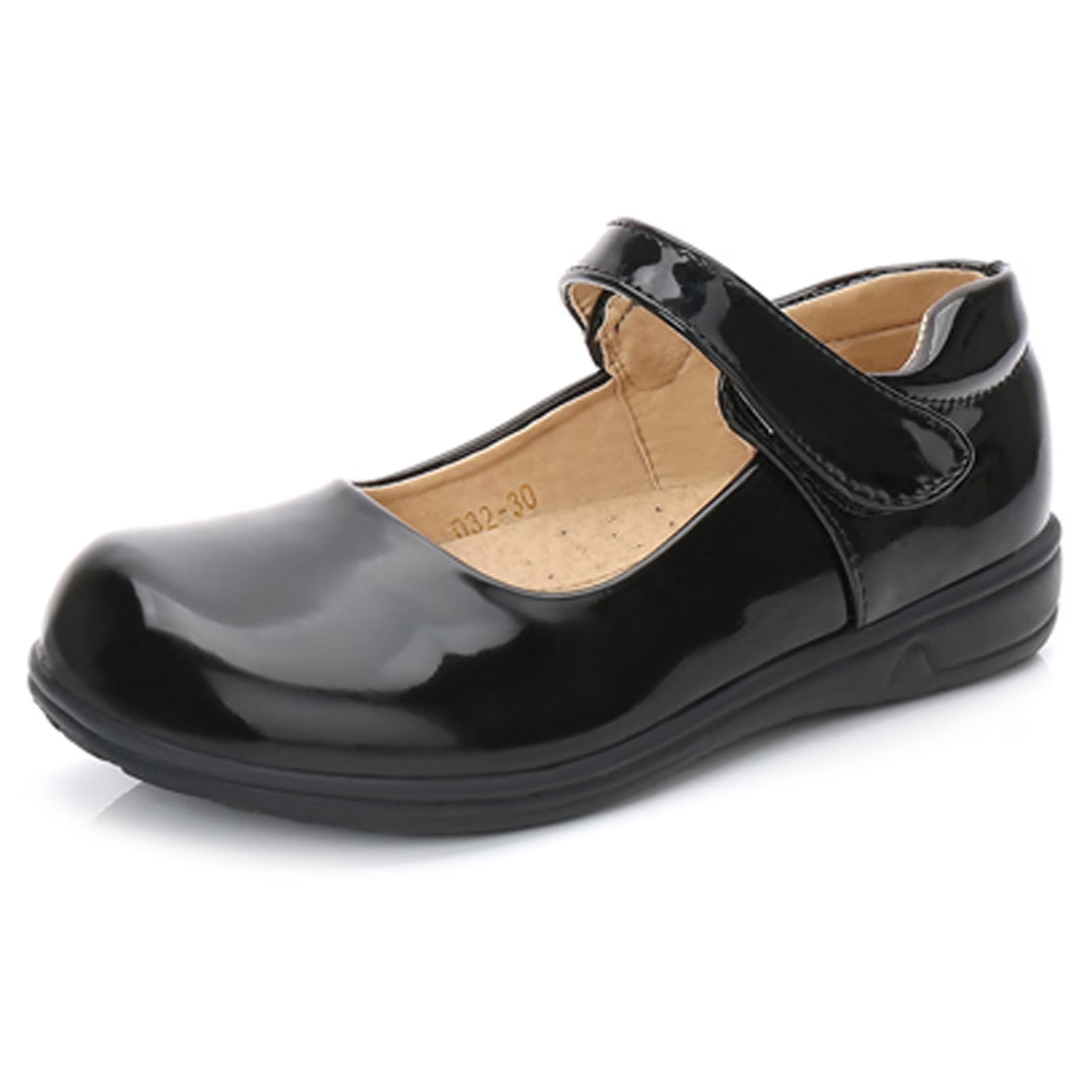 Black Mary Jane Flats School Uniform Dress Shoes V32916