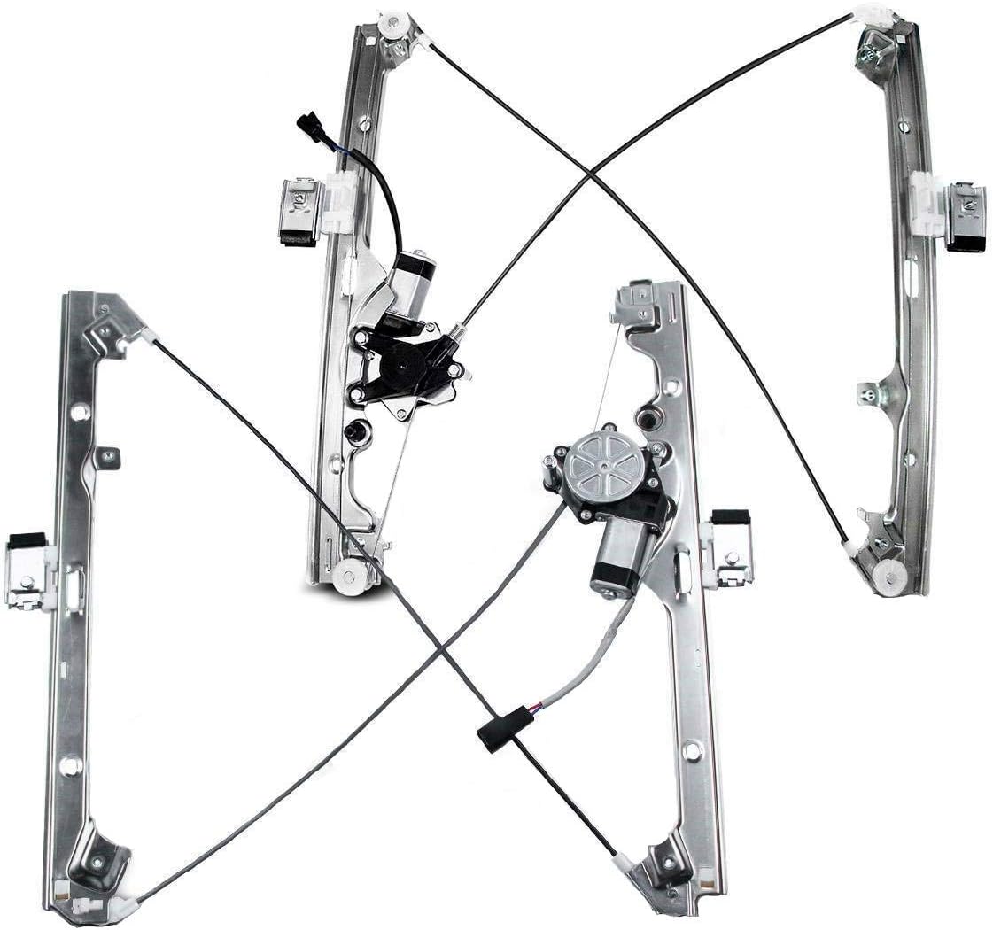 Set of 2 Power Window Regulator with Motor for Chevrolet Silverado Tahoe GMC Yukon XL Sierra Escalade 2000-2006 H995332