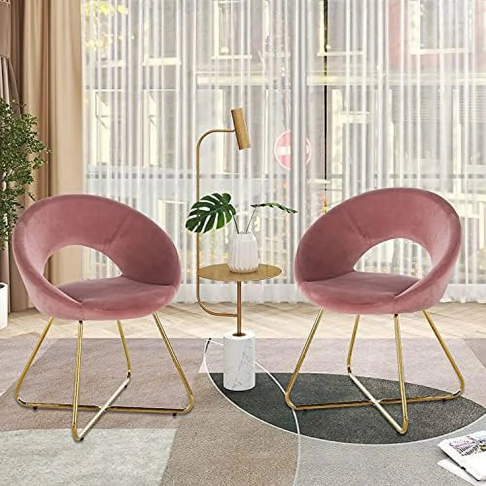 Grey Velvet Upholstered Arm Chair Set of 2 N7306
