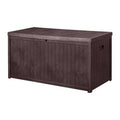 113 Gallon Plastic Deck Box Brown Z18419