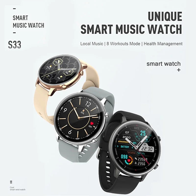 Wireless Smart Watch Heart Rate Fitness Bracelet (Black) L403444