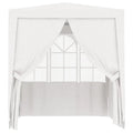 White Party Tent with Side Walls 6.6'x6.6' W73403