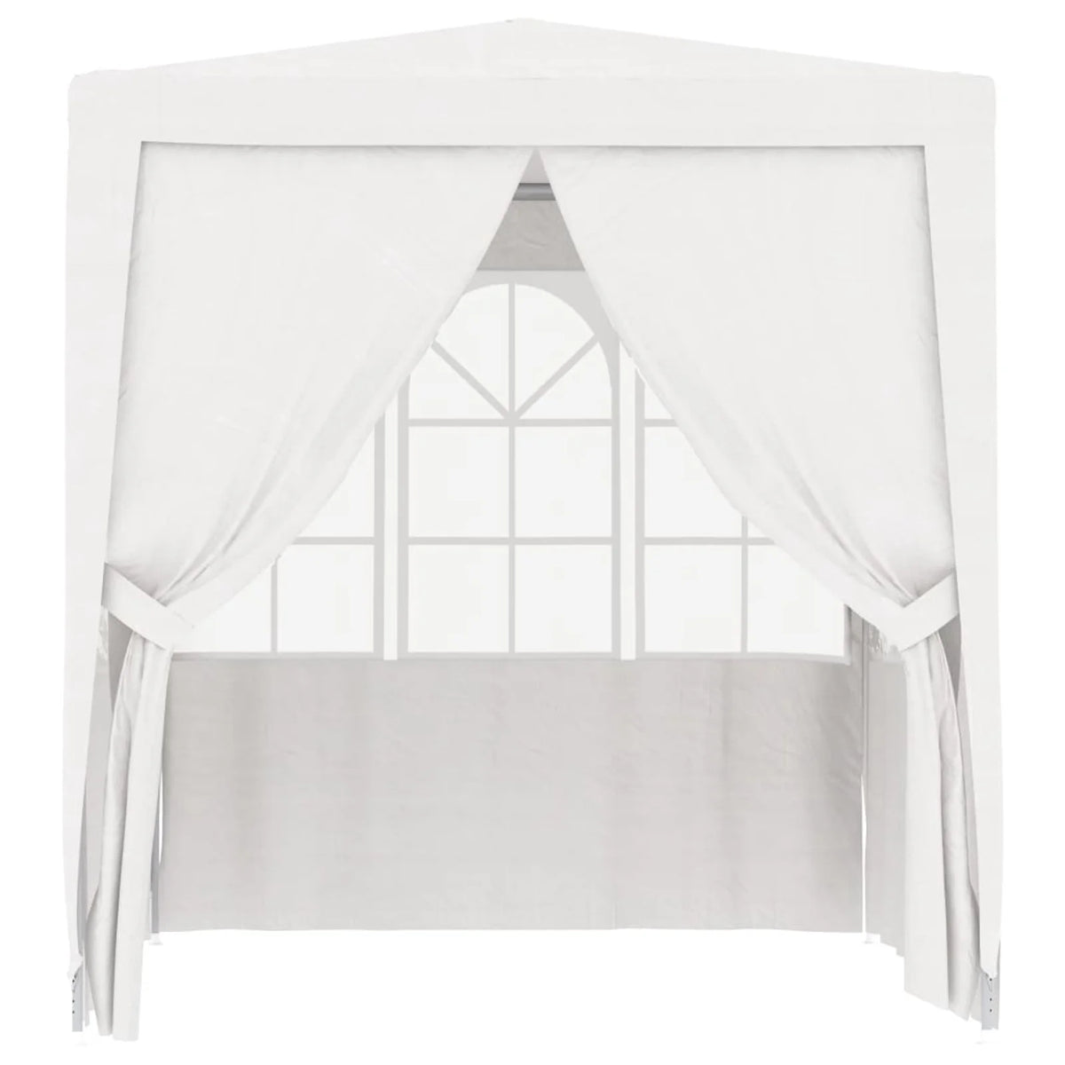 White Party Tent with Side Walls 6.6'x6.6' W73403
