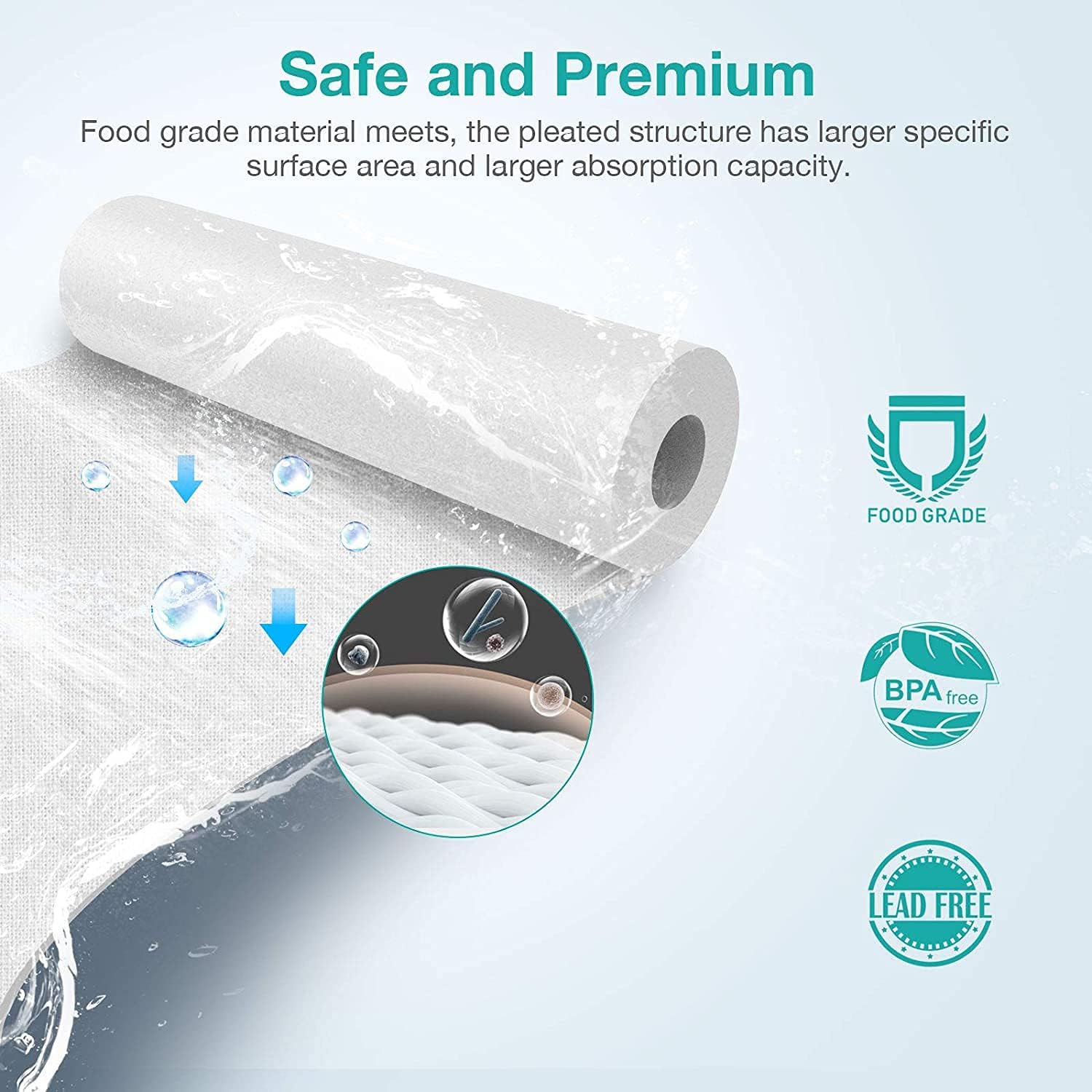 10 x 2.5 Whole House Sediment Water Filter Cartridge Replacement, 20-Pack Pack of 2 I497