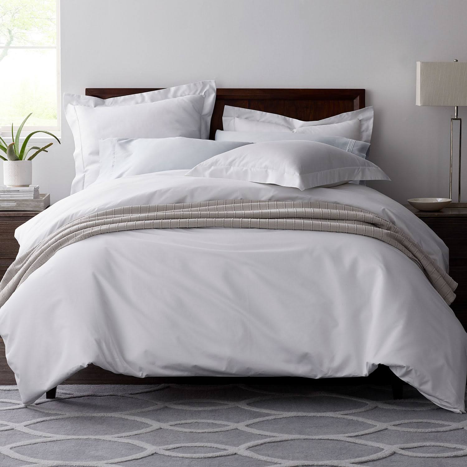 Brown Egyptian Cotton Sateen Full Duvet Cover W151416