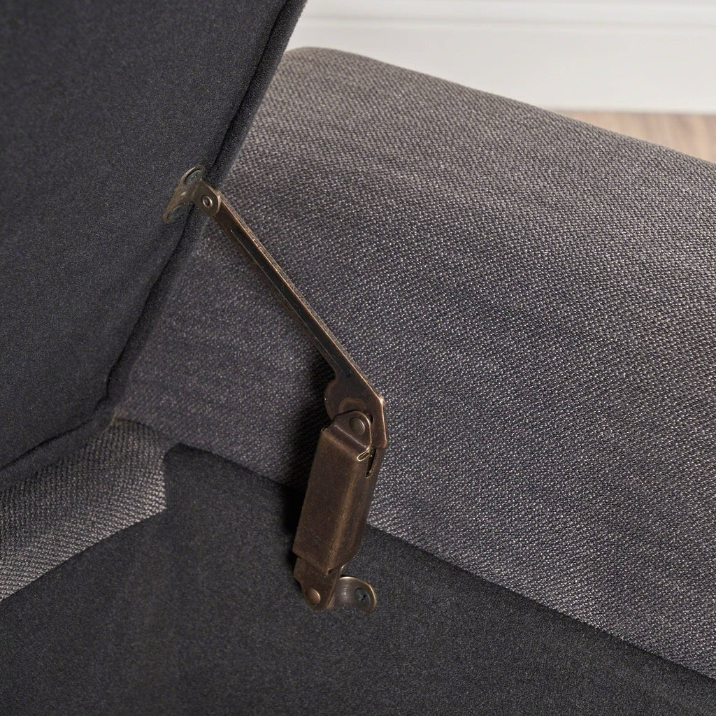 Tufted Fabric Armed Storage Ottoman Bench V785