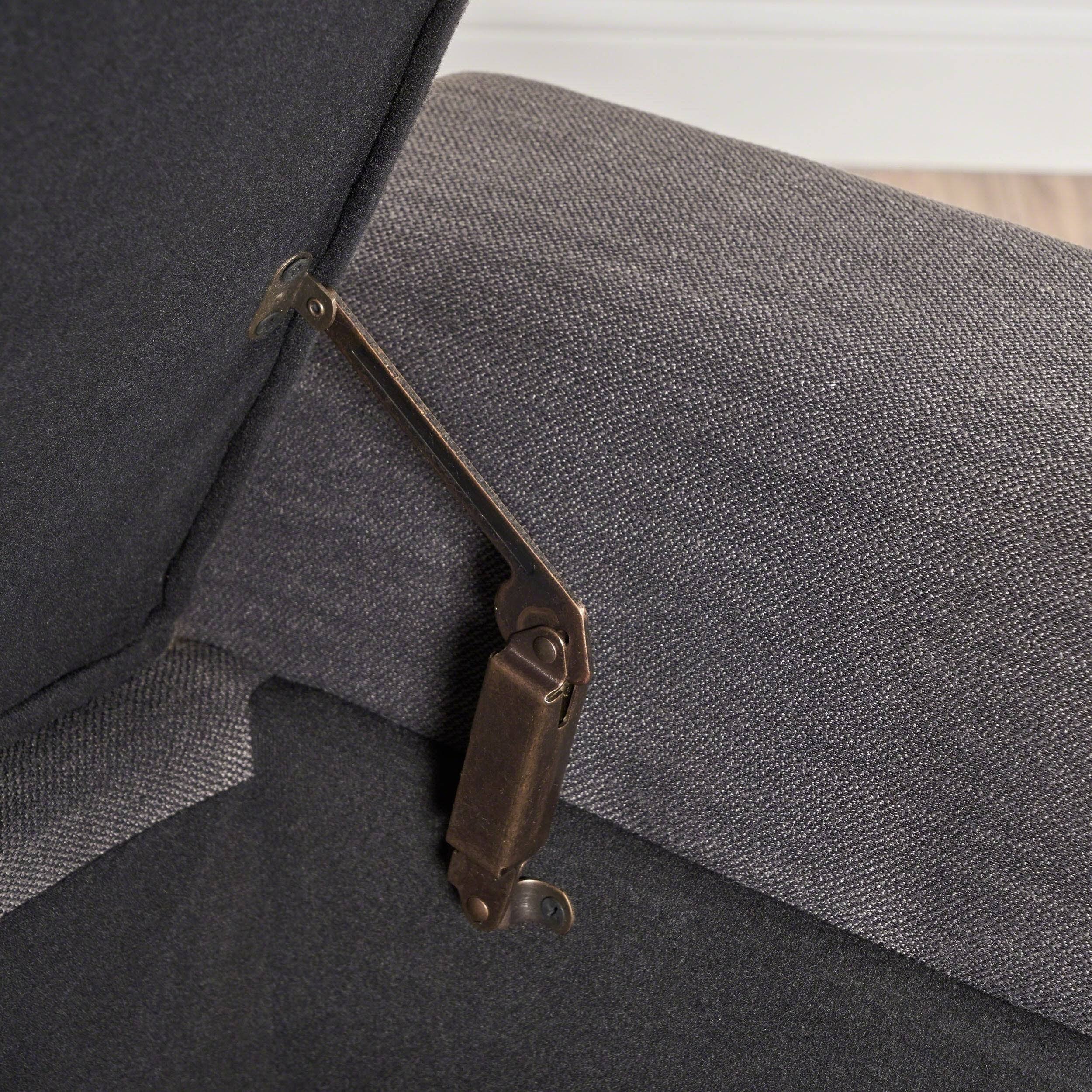 Tufted Fabric Armed Storage Ottoman Bench V785