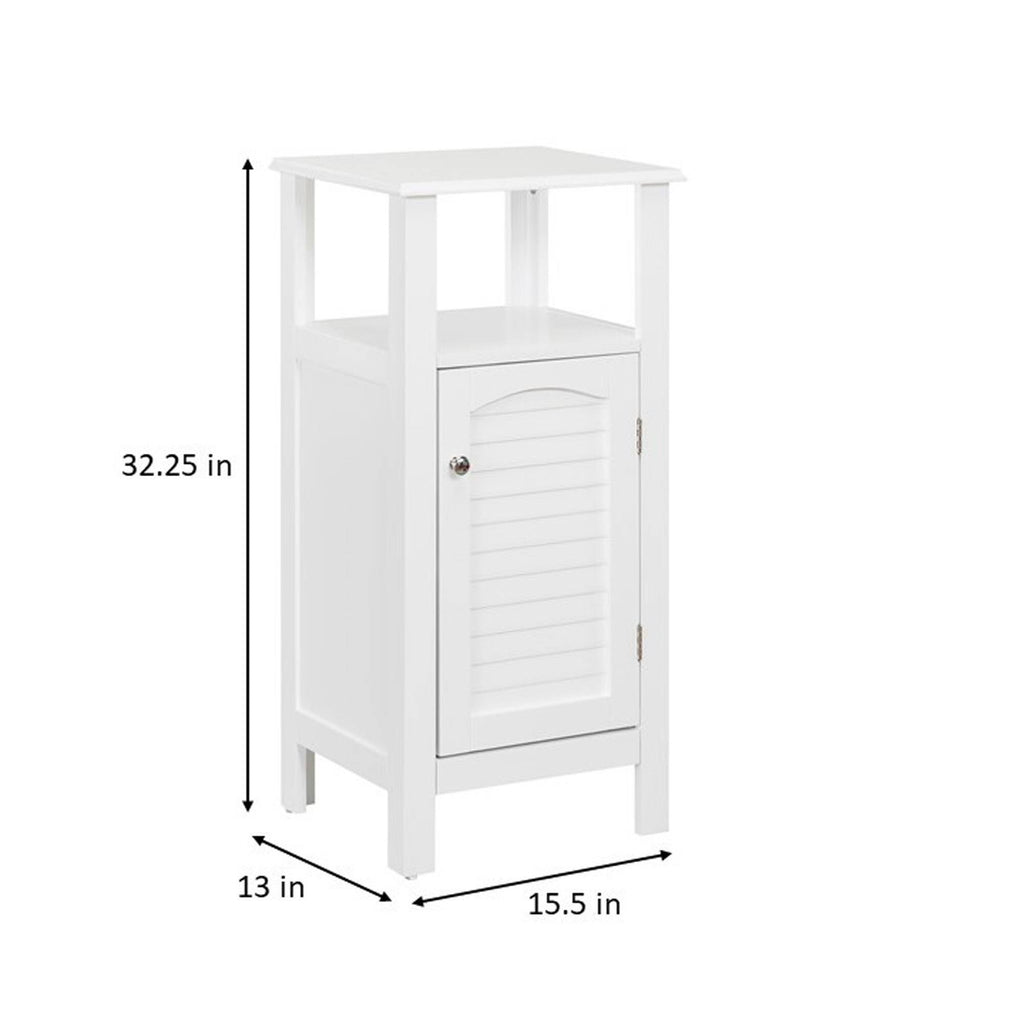 White Open Shelf Floor Cabinet C689097