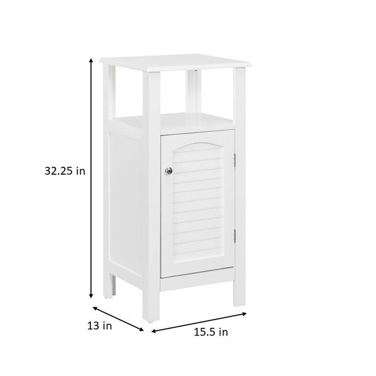 White Open Shelf Floor Cabinet C689097