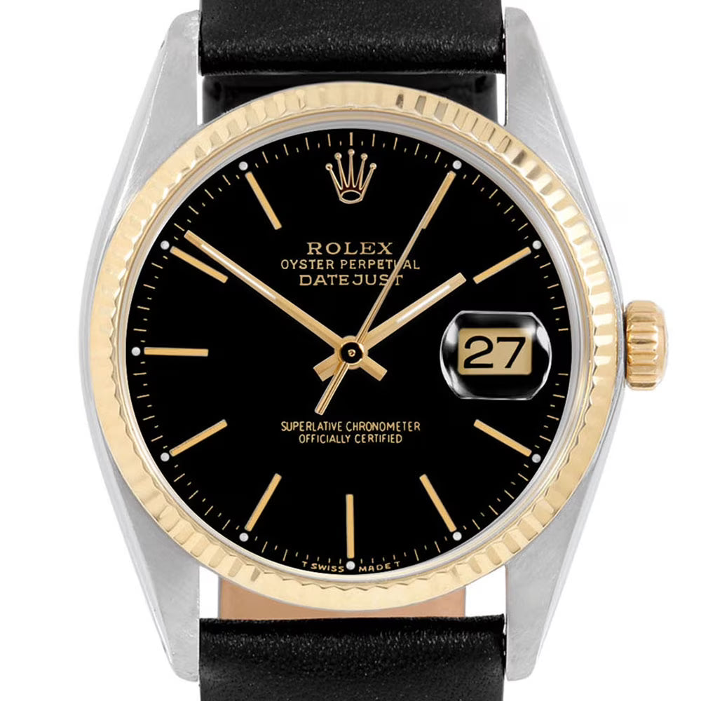 Black Stick Men's Datejust 36mm Wristwatch M3575
