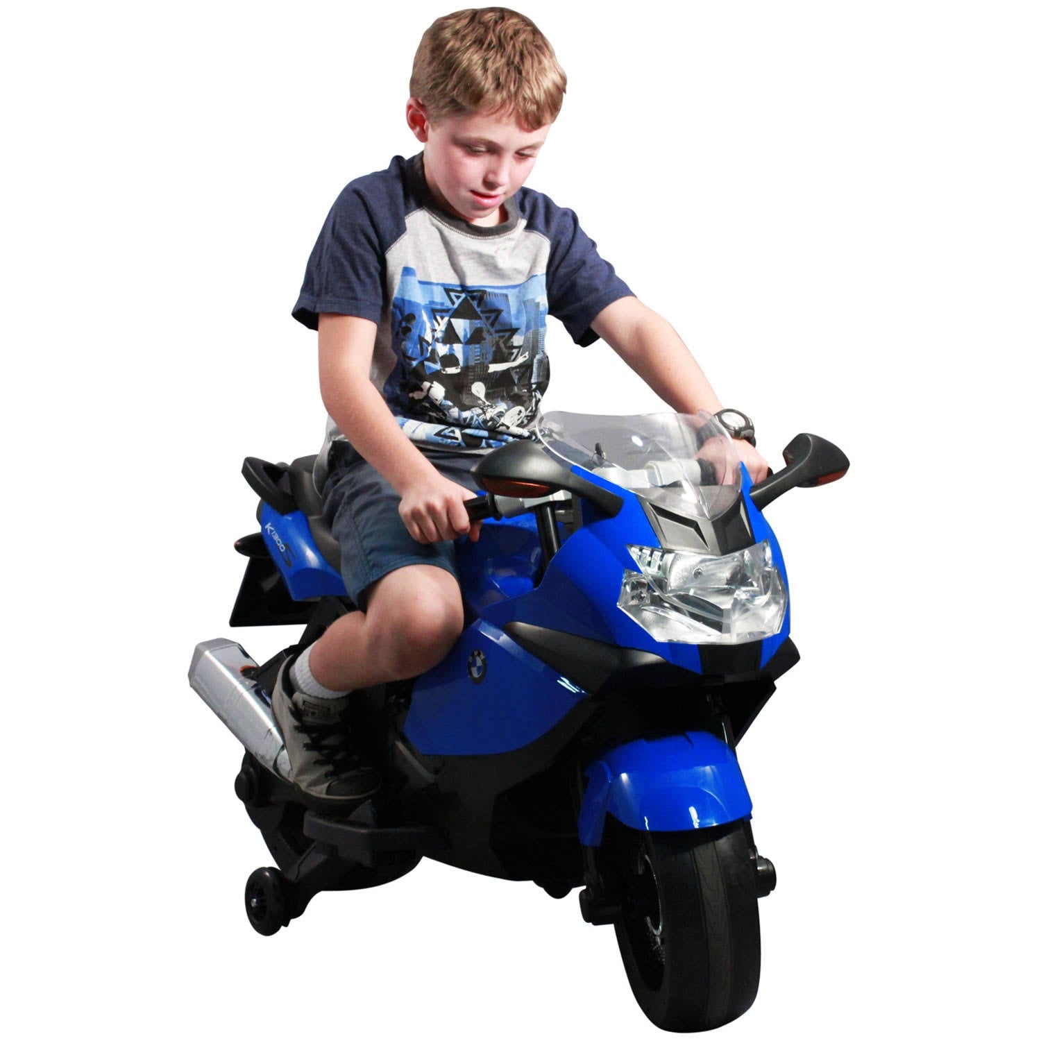 Blue 12V Kids Battery Powered Ride on Car A439334