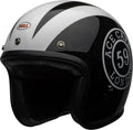 Gloss Black-White Motorcycle Helmet G22290
