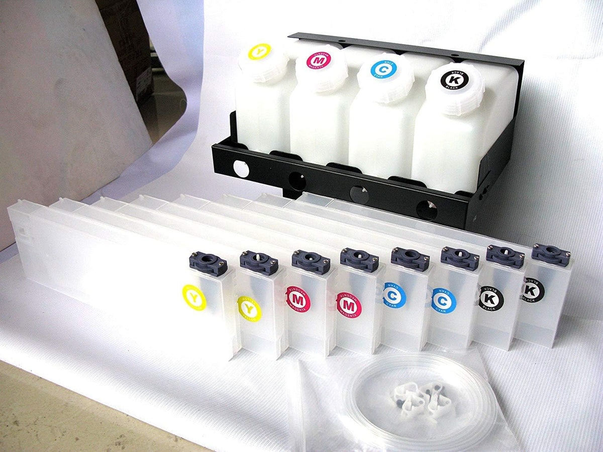 4 Bottles 8 Cartridges Inkjet Printer Ink System T702747
