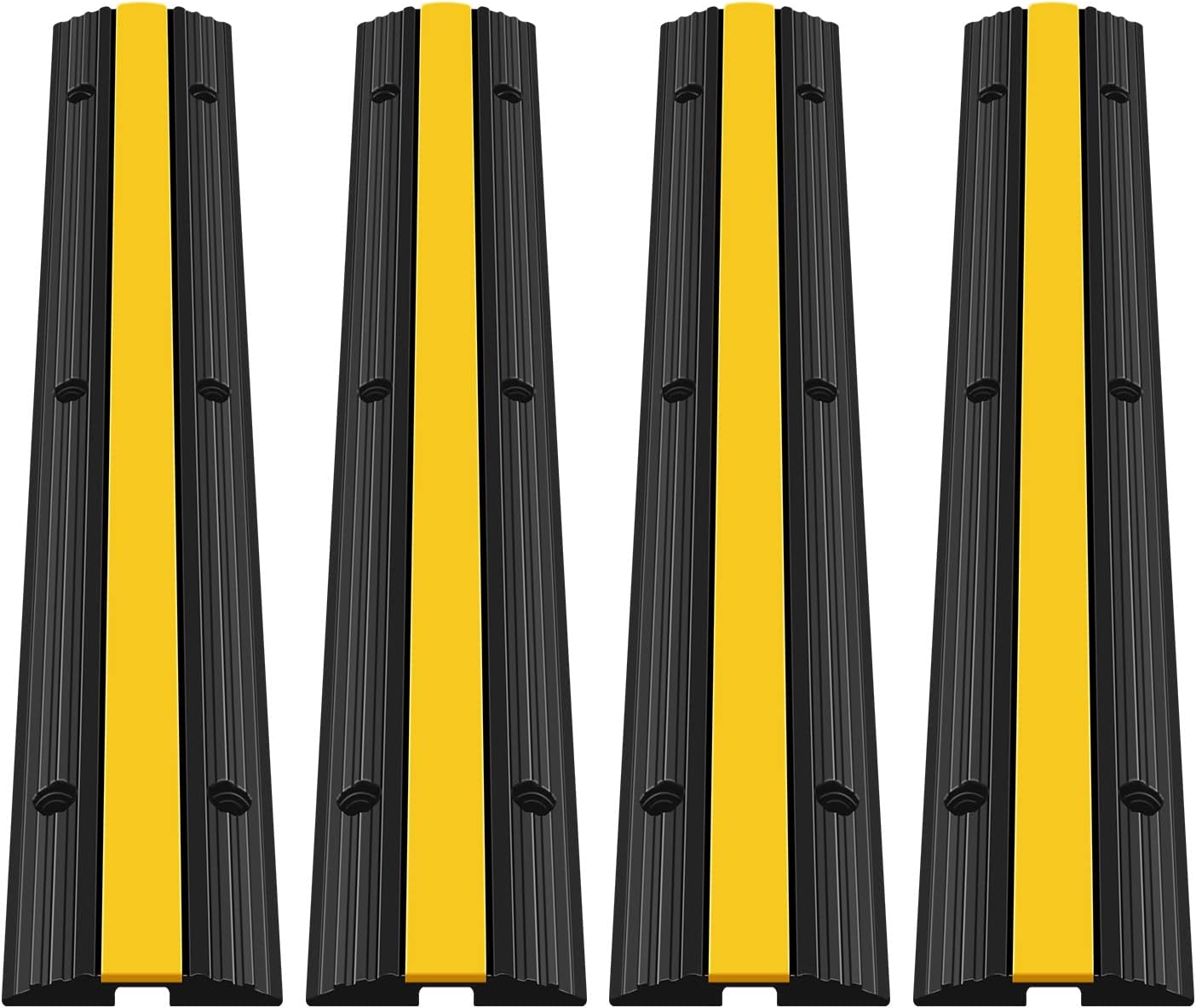 4 Pack Rubber Cable Protector Ramp Heavy Duty Speed Bumps X4502