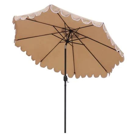 9ft Scallop Tilt Crank Patio Umbrella U3570
