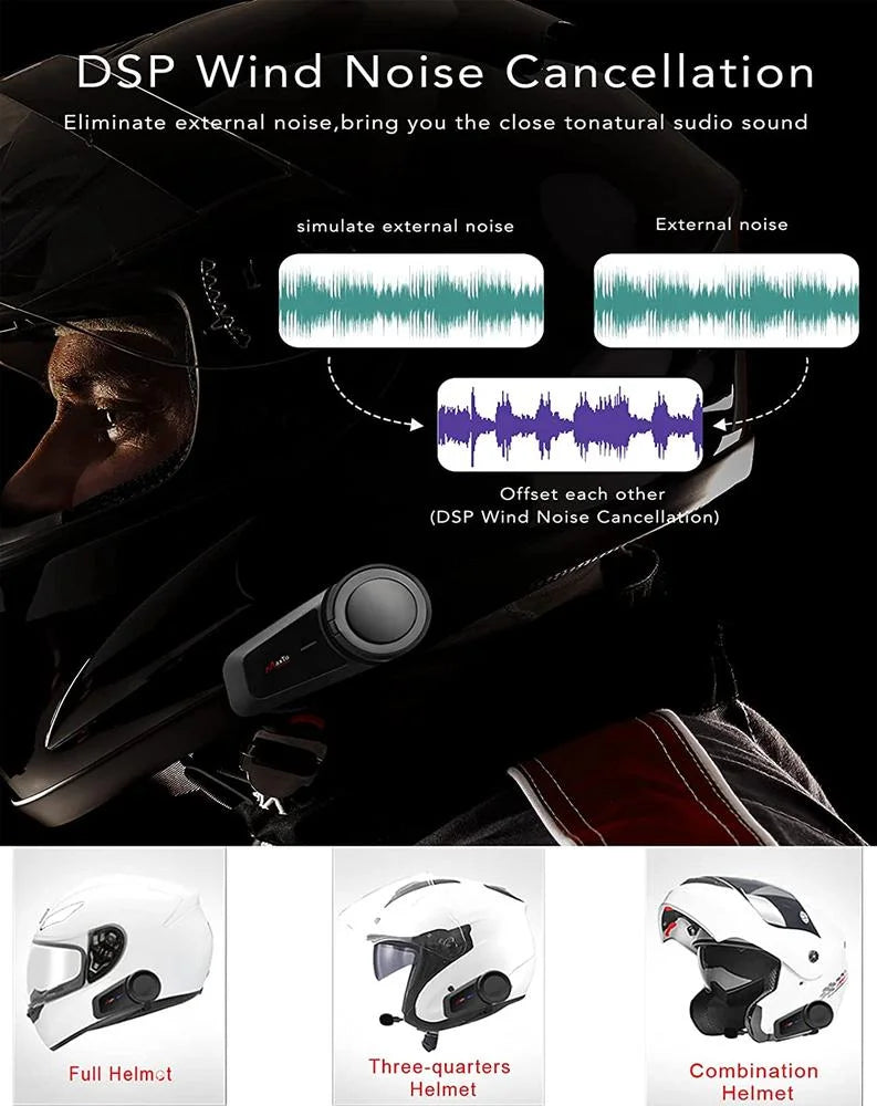 Motorcycle Helmet Bluetooth Intercom Headset O542822