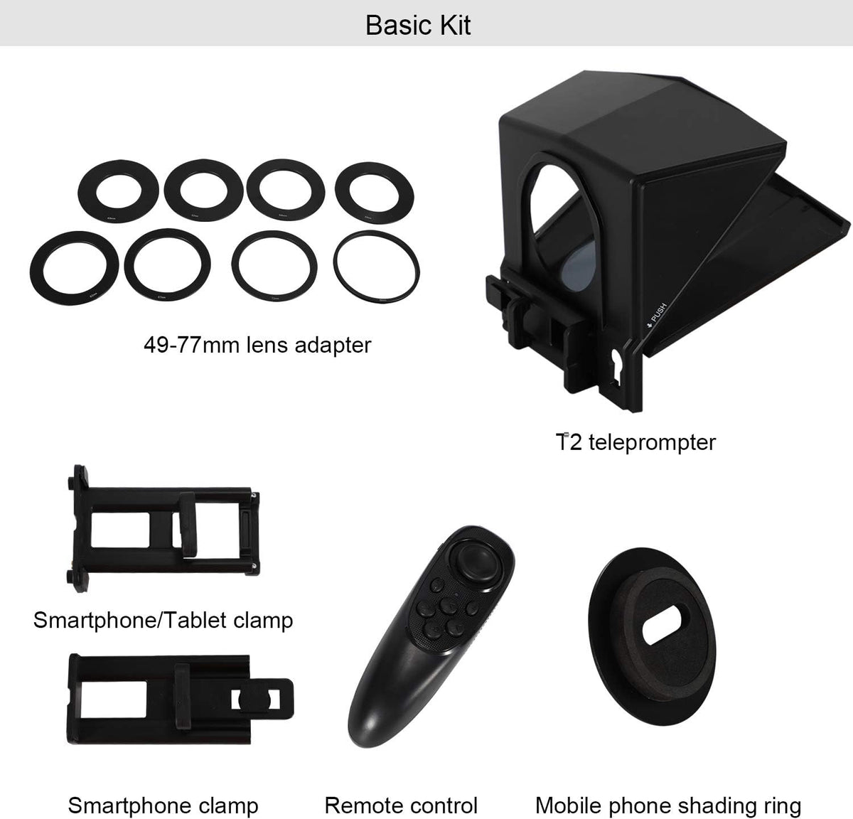 Adjustable Teleprompter with HD Glass & Remote Q704