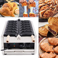 6Pcs Non-stick Stainless Steel Fish Waffle Maker K629303