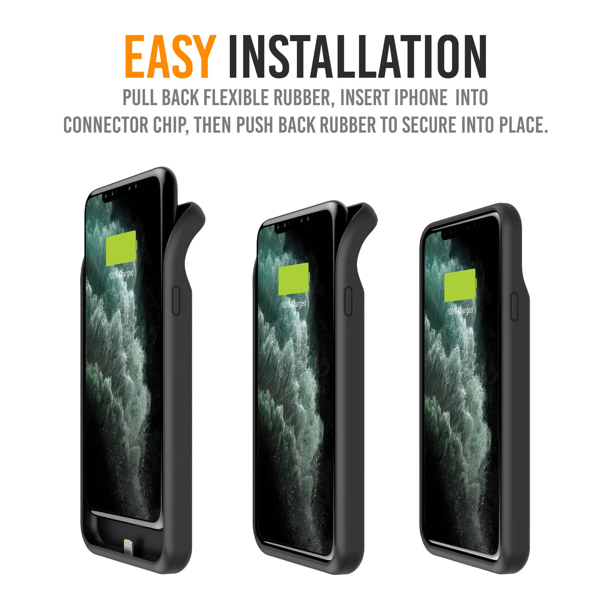 Black 6500mAh Battery Case for iPhone 13 Pro Max Y41560