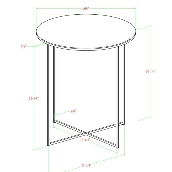 Mid Century Modern X-Base Side Table L20271