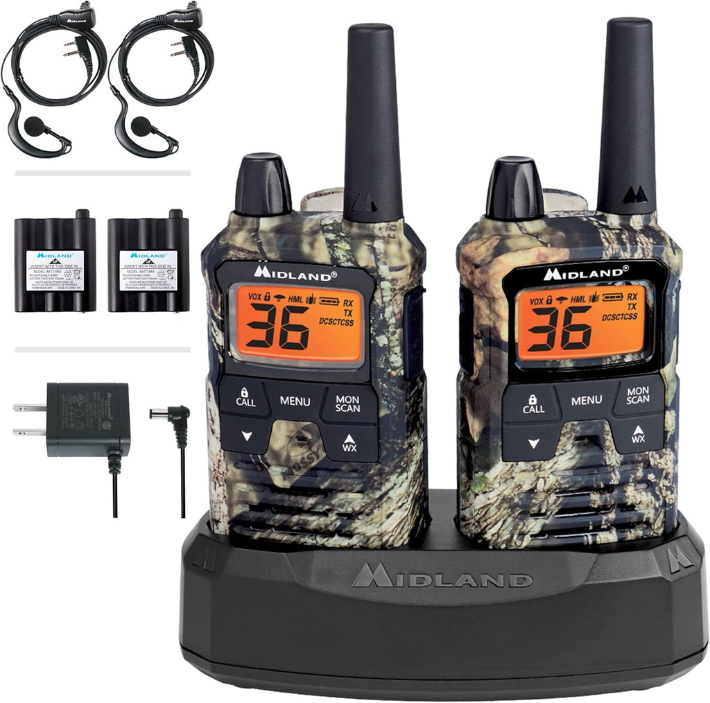Black/Silver GMRS Two Way Radio with 2 Radios Q5679
