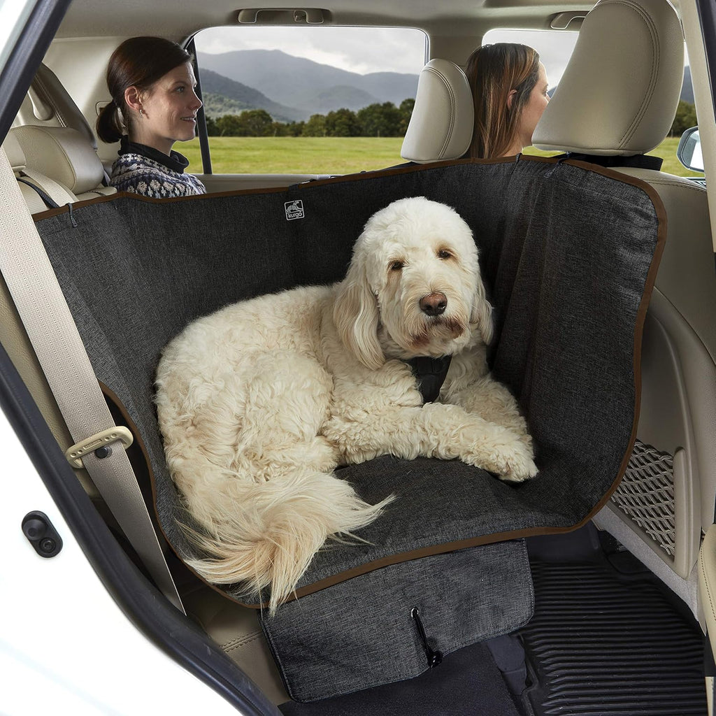 Khaki Heather Charcoal Grey Dog Car Hammock Seat Cover Pack of 2 T45160