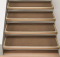 Set of 12 Attachable Carpet Stair Treads, Toffee Brown, 8 in. x 23.5 in. K8825