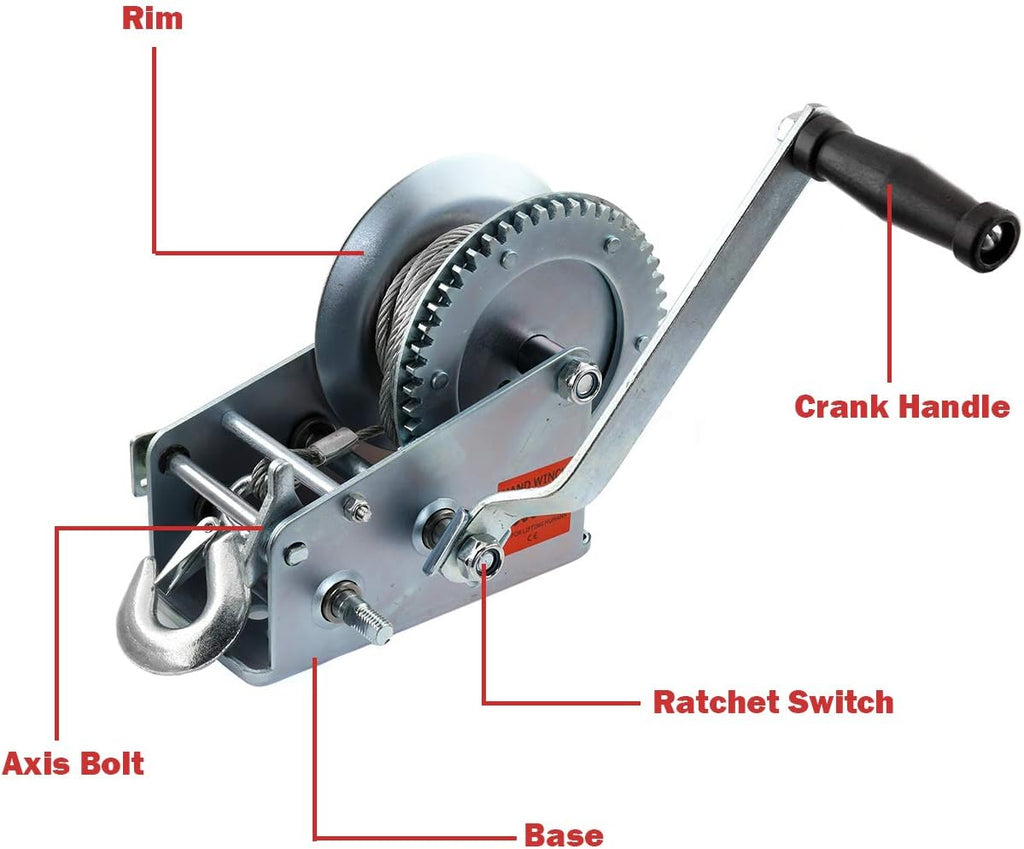 3500lbs Steel Hand Winch Cable, Pack of 2 Z446
