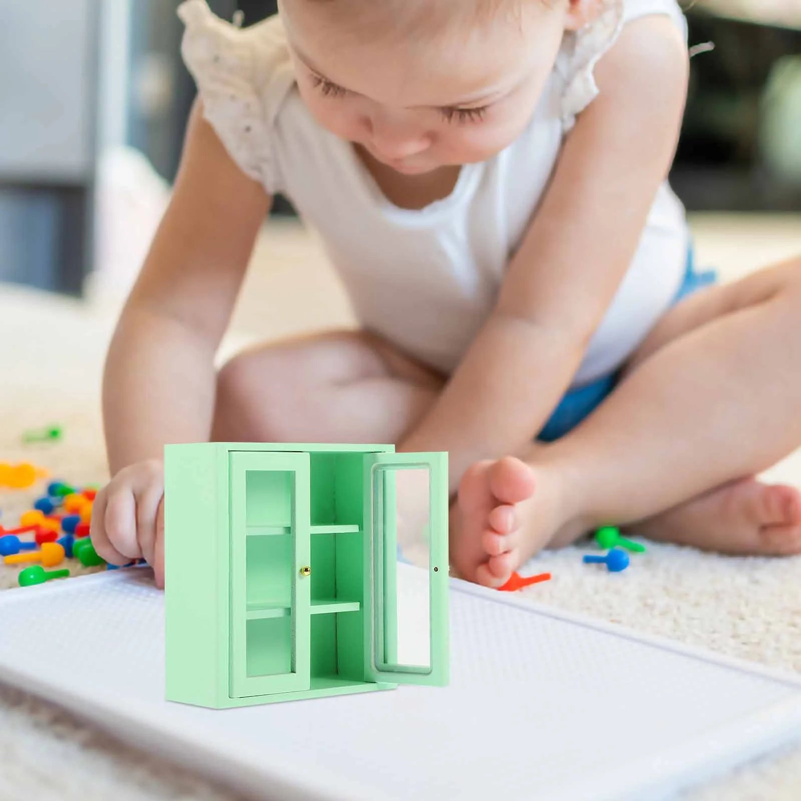 Wooden Miniature Cabinet Model Ornament K101333