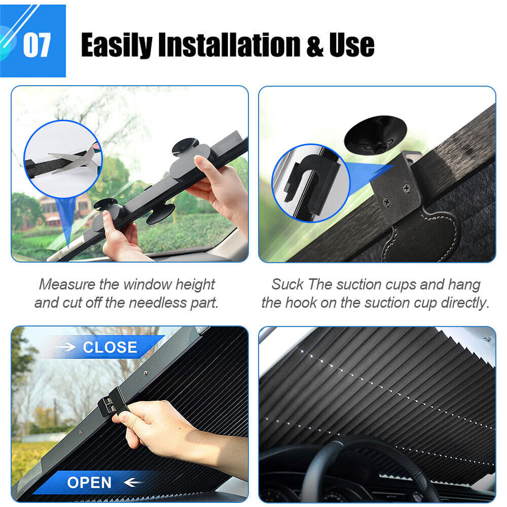 Retractable Car Windshield Sun Shade Cover Z145334