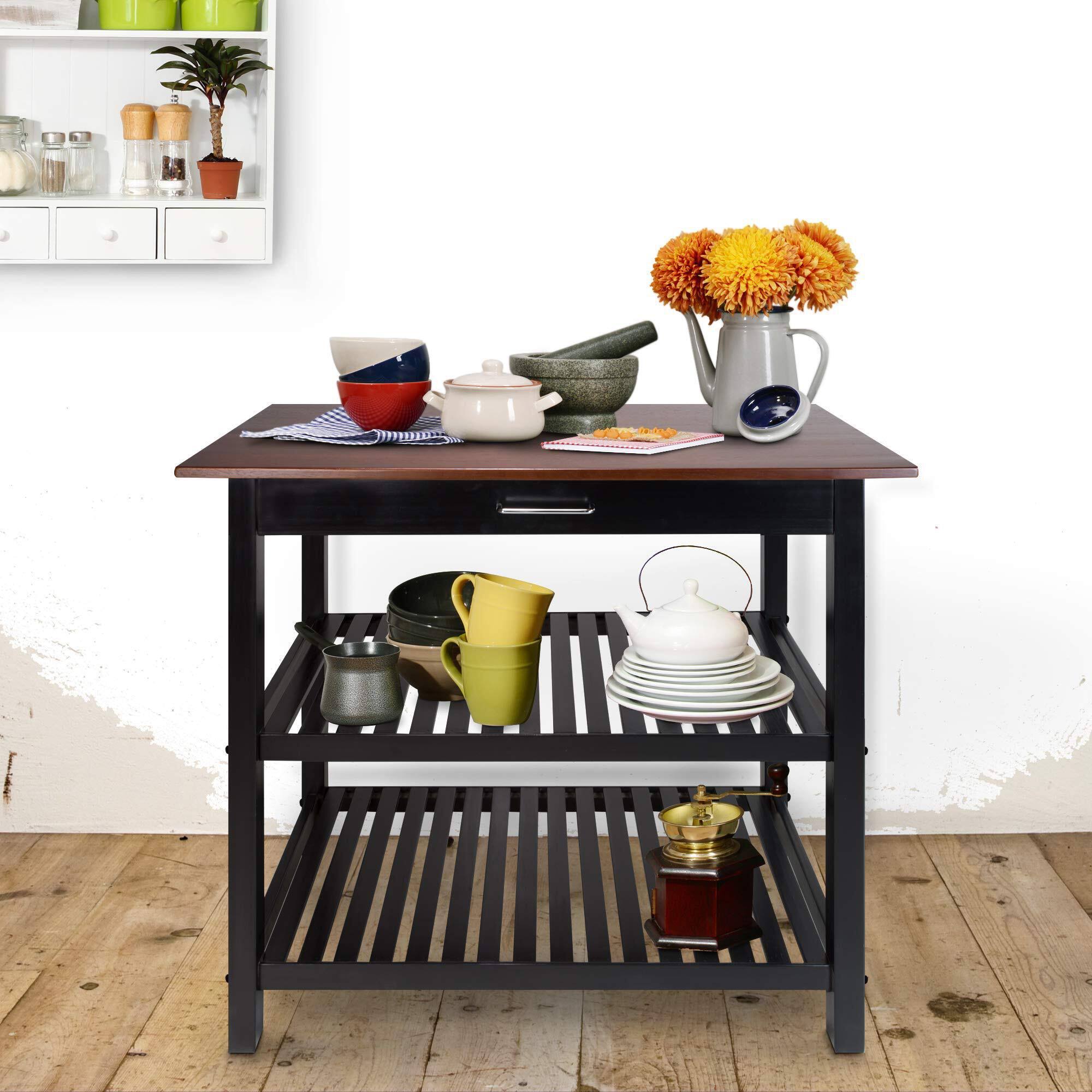 Solid Wood Kitchen Island D18571