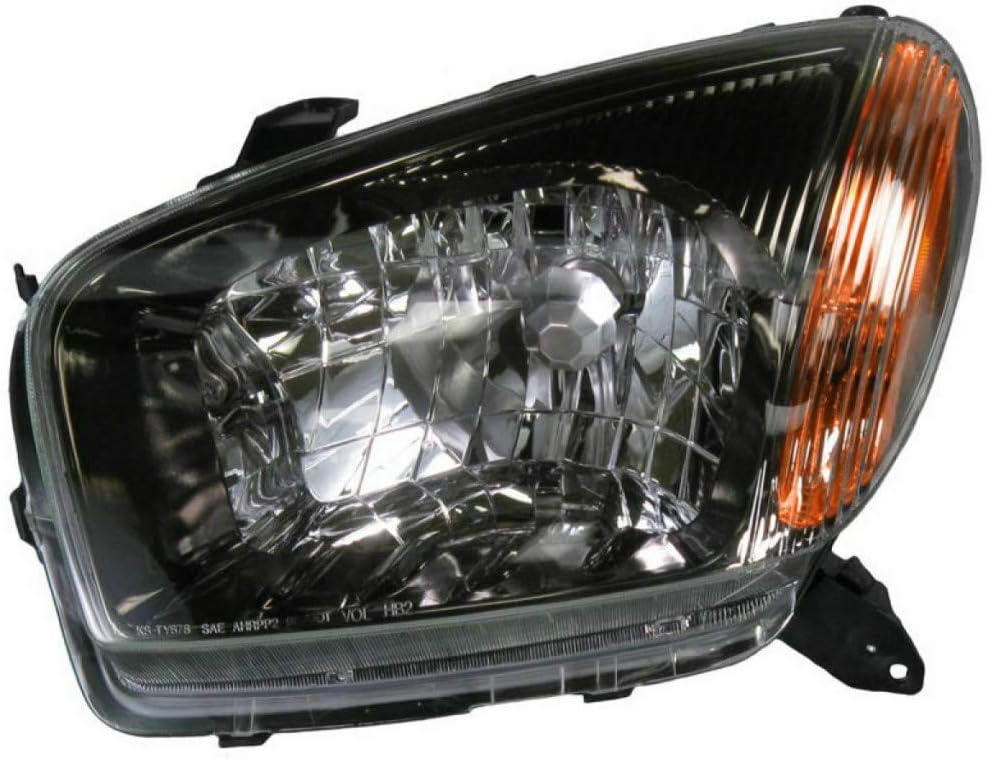 Black Bezel Headlight Assembly Pair for Toyota RAV4 J45425