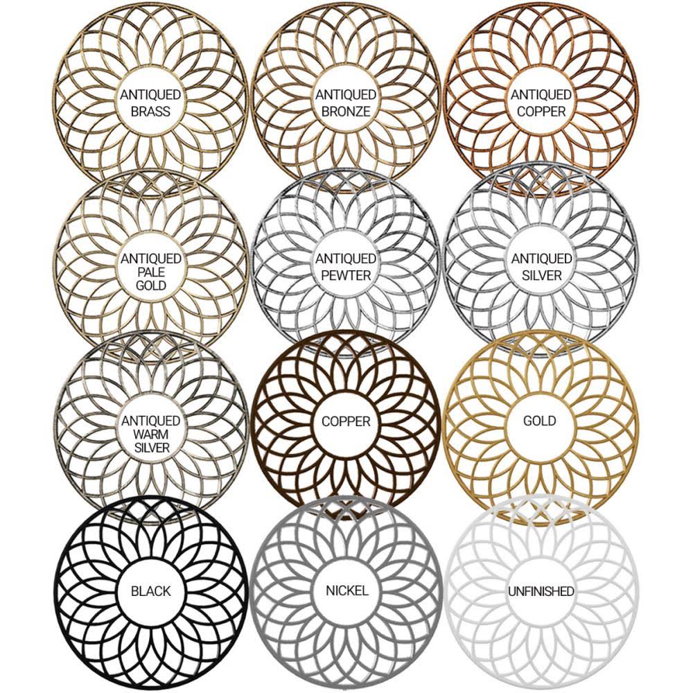 34x22OD x 12 3/8x22ID x 1x22P PVC Pierced Ceiling Medallion Y944091