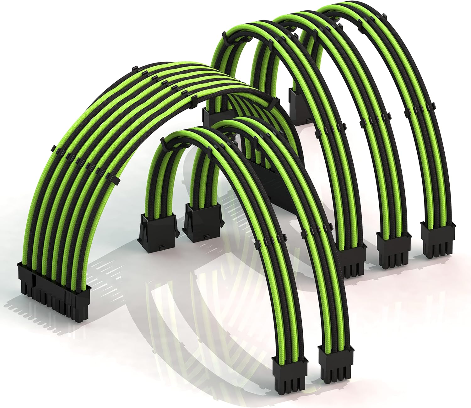 30cm PSU Cable Extension 18AWG Oxygen Free Copper Teflon Jacket Mod GPU PC w/Comb Kit 24 P (20+4) CPU 8 P (4+4) GPU 8 P (6+2) Set 300mm Blue G639765