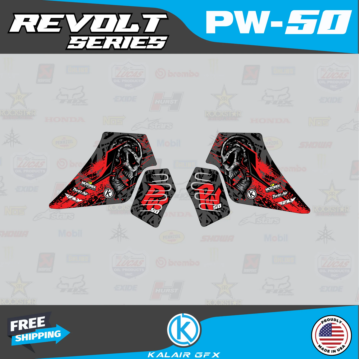 GFX Graphics Kit for Yamaha PW50 M747