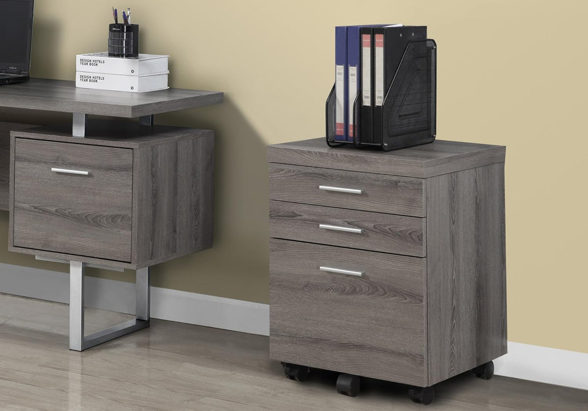 Dark Taupe 3 Drawer File Cabinet F591435