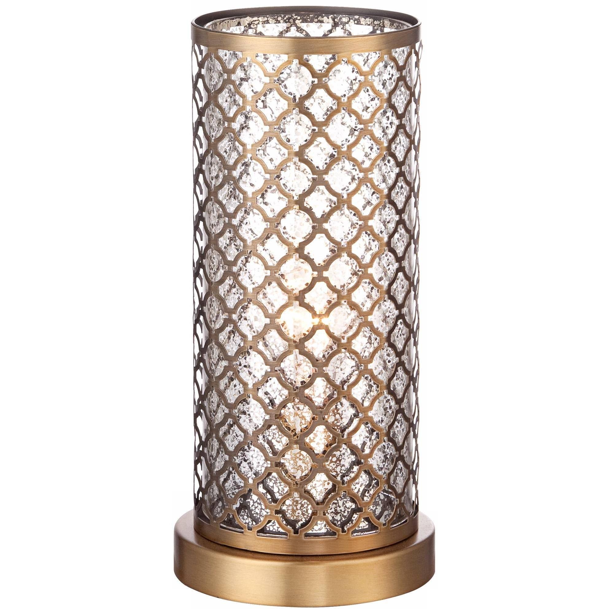 Brass and Mercury Glass Accent Light Q528