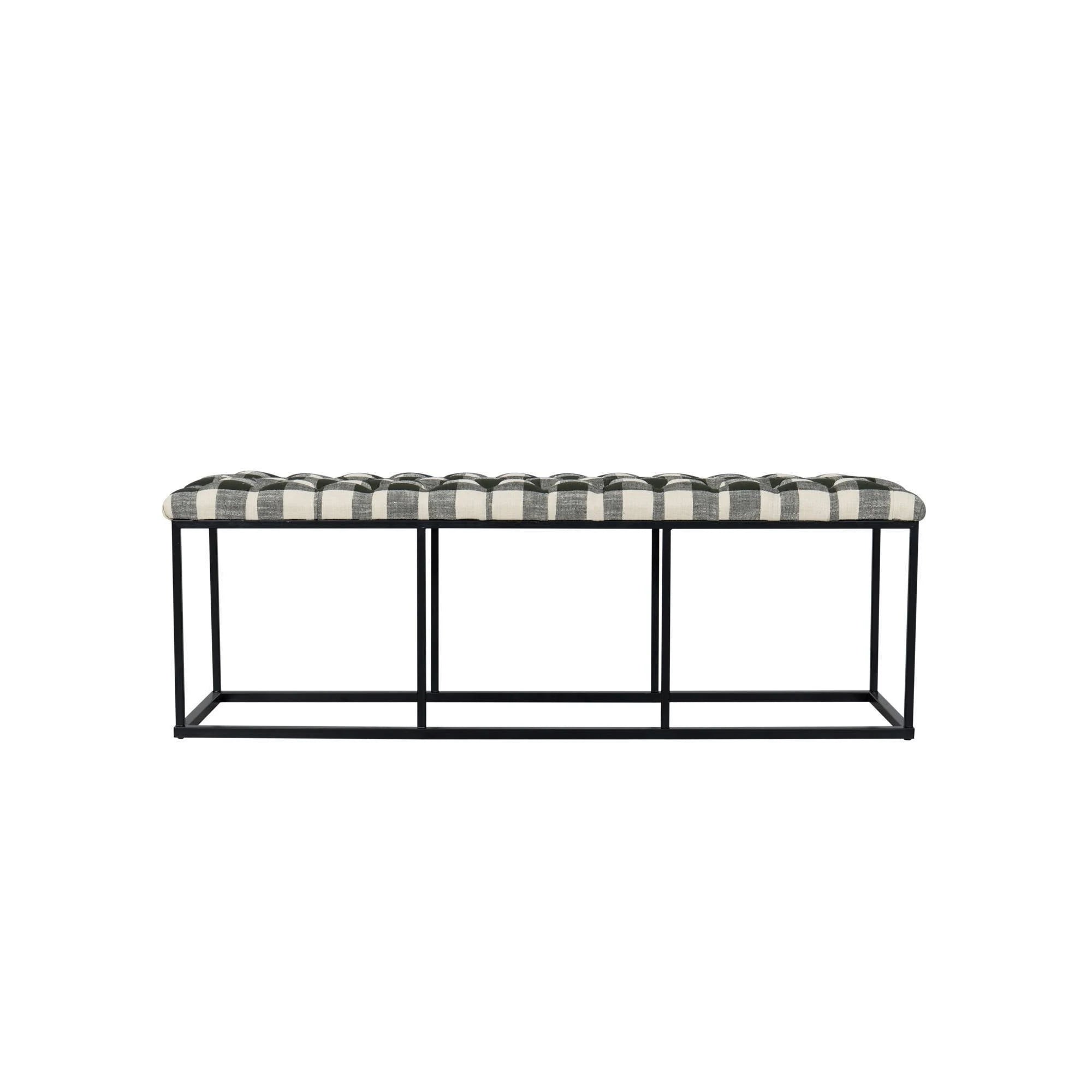 Black Padded Bench O4234