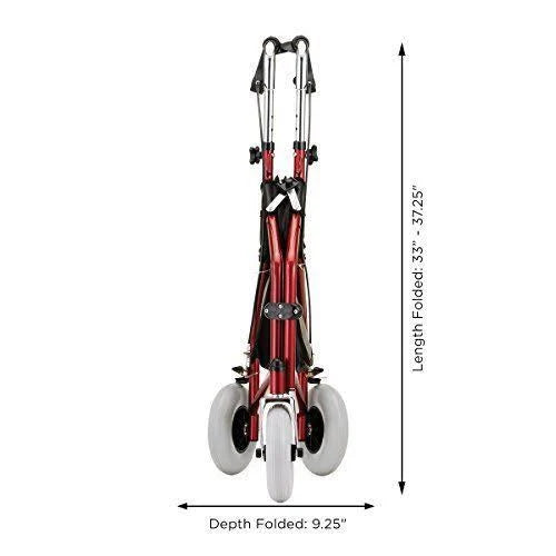 Red 3-Wheeled Rollator Walker R667120