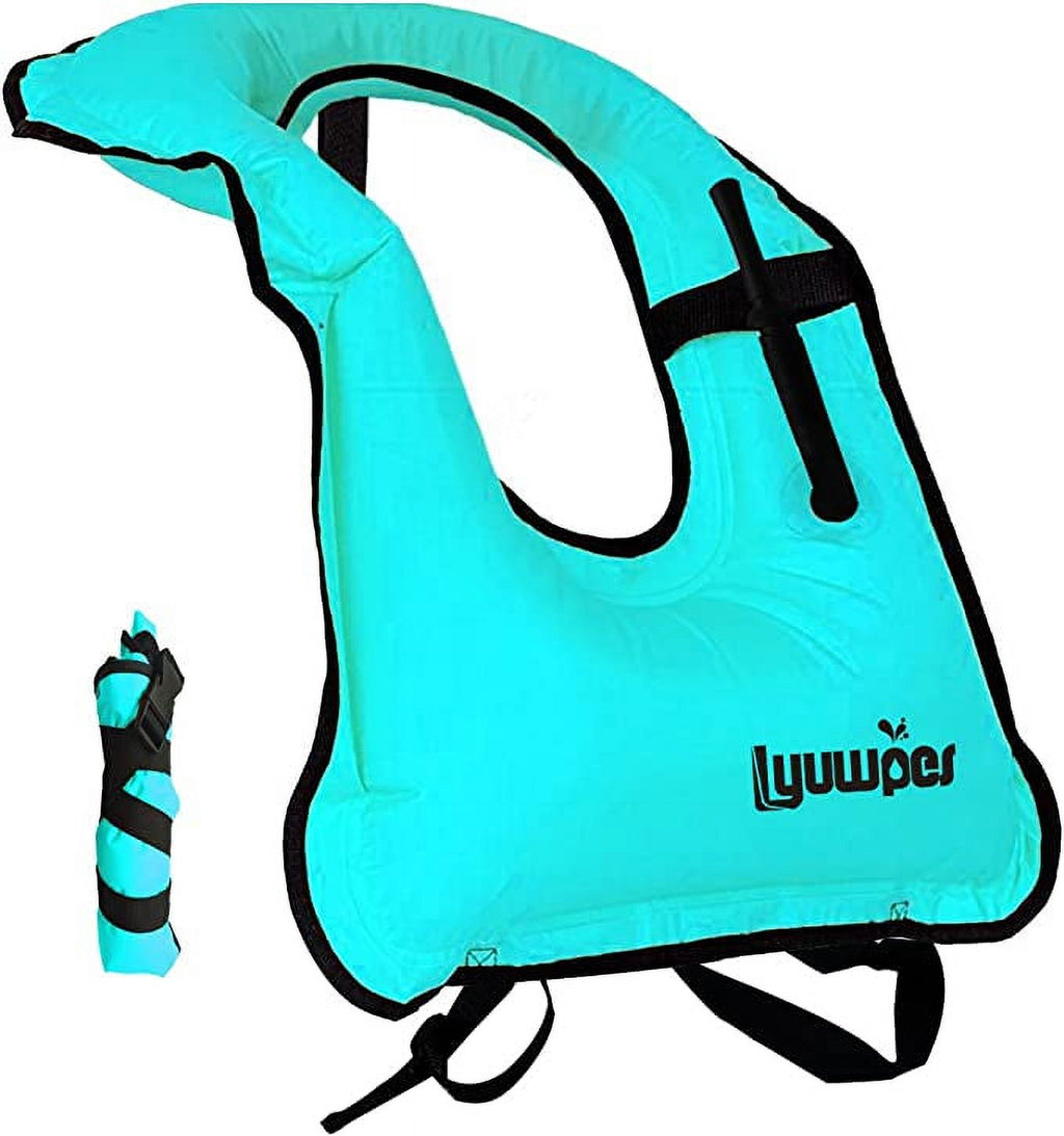 Inflatable Snorkel Vest Adult Snorkeling Jackets Safety Load Up to 220 Ibs K7106