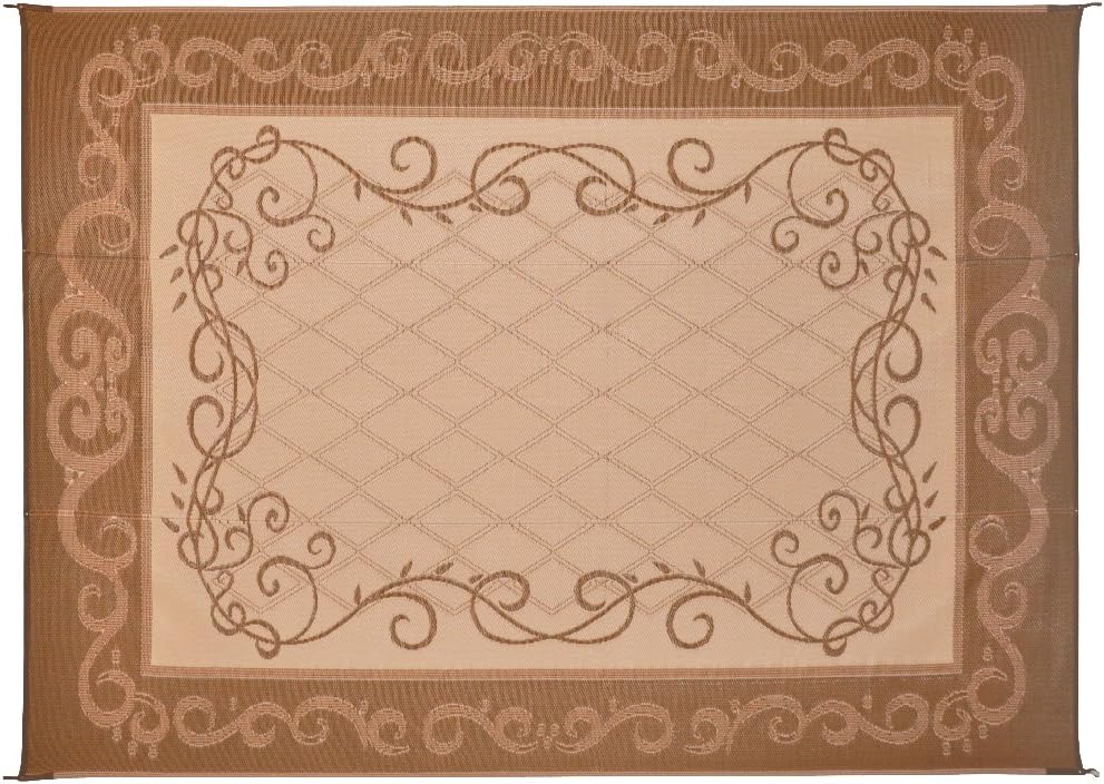 Brown Beige Outdoor Camping Garden Mat (9-Feet x 12-Feet) B2289