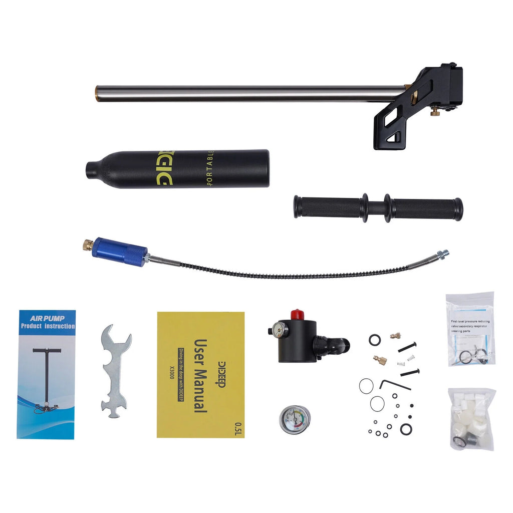 0.5L Oxygen Tank 4500PSI High Pressure Pump Mini Scuba Diving Equipment Tool Kit O829462