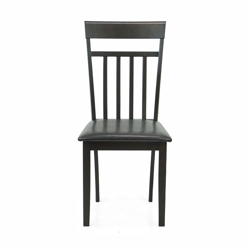 Espresso Rectangular Dining Table and 3 Wood Chairs and Stained Bench Y3134