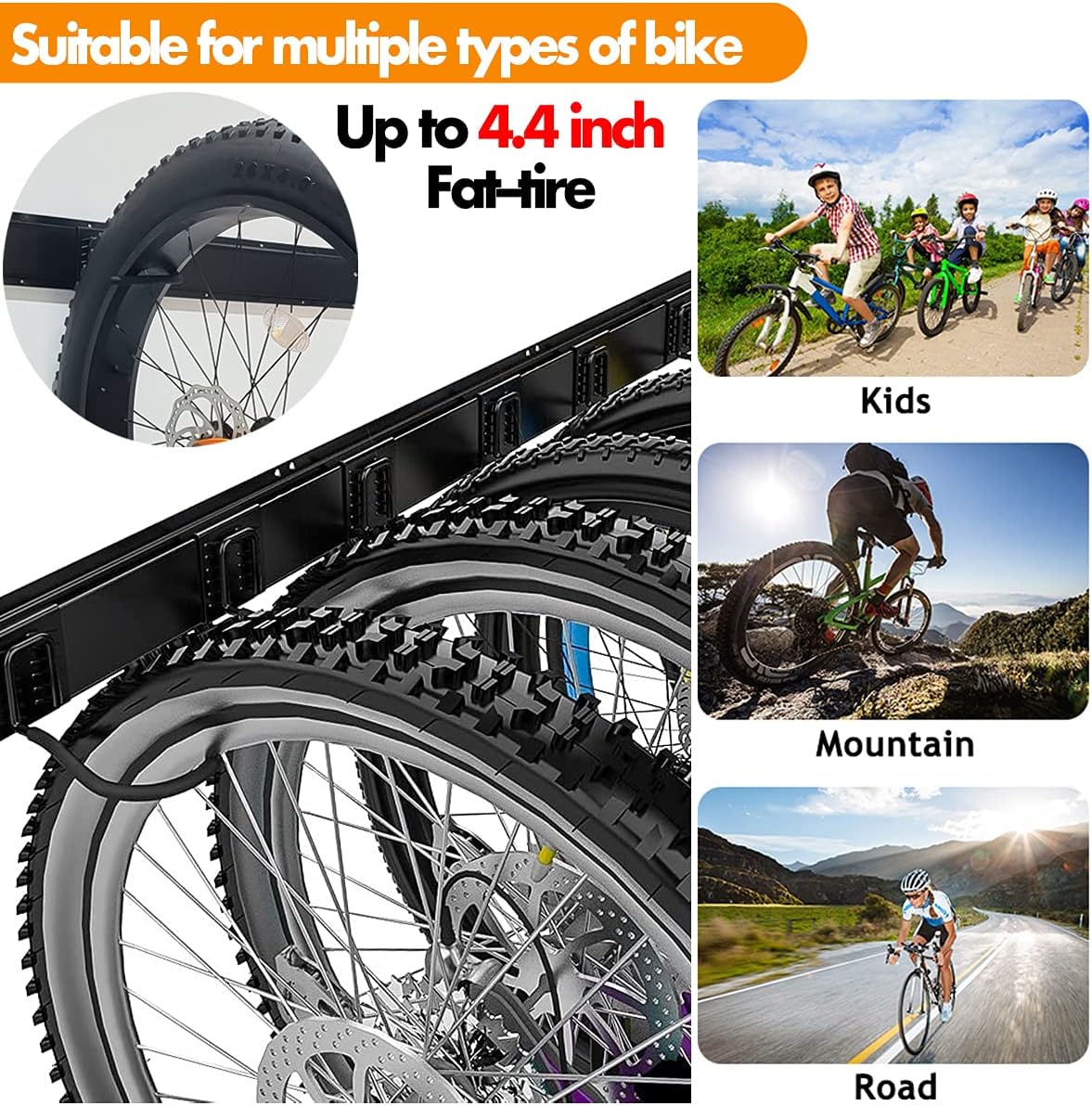6 Bike Wall Mount Bike Storage Rack S1820
