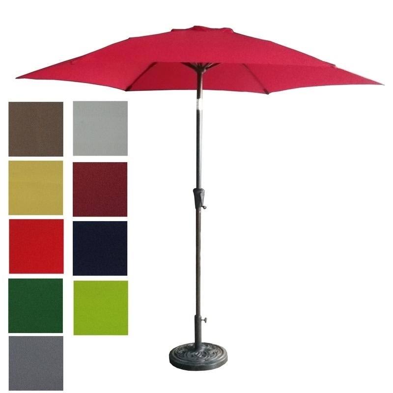 9 Feet Pole Umbrella with Carry Bag and Base - Crème Z173